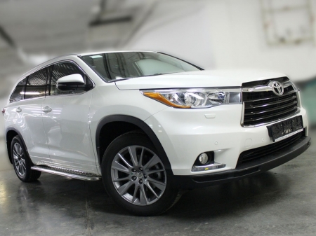 Toyota Highlander 2014-наст.вр.-Пороги с листом d-53